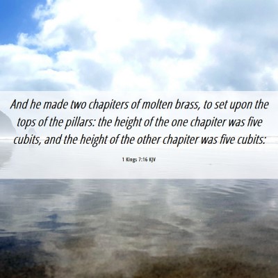 Picture 06 - 1 Kings 7:16 KJV - And he made two chapiters of molten brass, to set - Bible Verse Picture