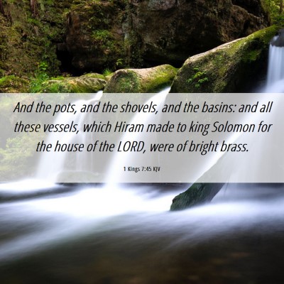 Picture 06 - 1 Kings 7:45 KJV - And the pots, and the shovels, and the basins: - Bible Verse Picture