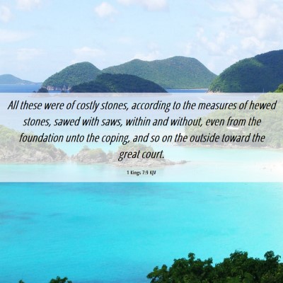 Picture 06 - 1 Kings 7:9 KJV - All these were of costly stones, according to the - Bible Verse Picture
