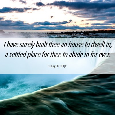 Picture 06 - 1 Kings 8:13 KJV - I have surely built thee an house to dwell in, a - Bible Verse Picture