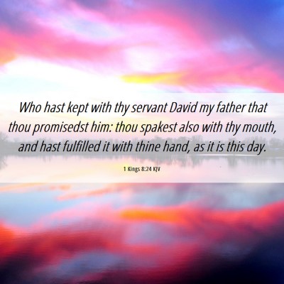 Picture 06 - 1 Kings 8:24 KJV - Who hast kept with thy servant David my father - Bible Verse Picture