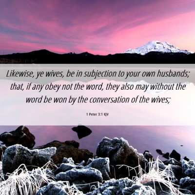 Picture 06 - 1 Peter 3:1 KJV - Likewise, ye wives, be in subjection to your own - Bible Verse Picture