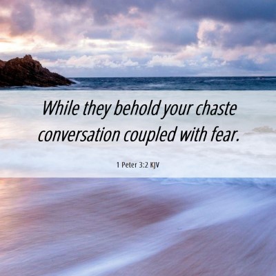Picture 06 - 1 Peter 3:2 KJV - While they behold your chaste conversation - Bible Verse Picture