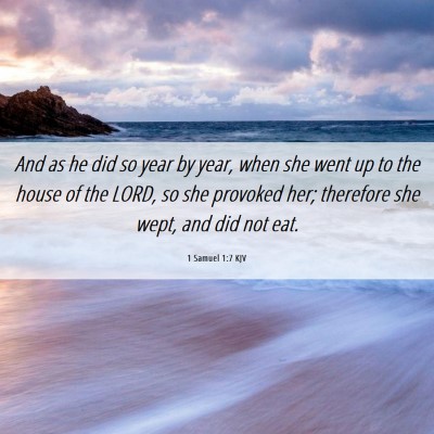 Picture 06 - 1 Samuel 1:7 KJV - And as he did so year by year, when she went up - Bible Verse Picture