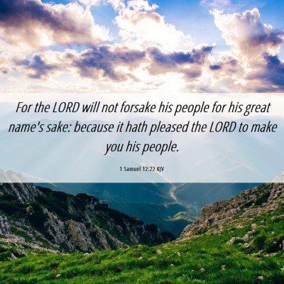Picture 06 - 1 Samuel 12:22 KJV - For the LORD will not forsake his people for his - Bible Verse Picture