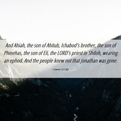 Picture 06 - 1 Samuel 14:3 KJV - And Ahiah, the son of Ahitub, Ichabod's brother, - Bible Verse Picture