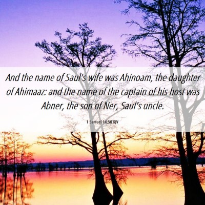 Picture 06 - 1 Samuel 14:50 KJV - And the name of Saul's wife was Ahinoam, the - Bible Verse Picture