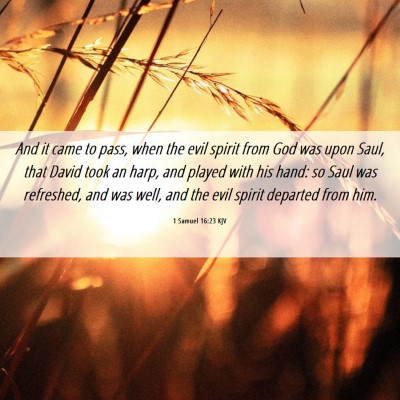 Picture 06 - 1 Samuel 16:23 KJV - And it came to pass, when the evil spirit from - Bible Verse Picture