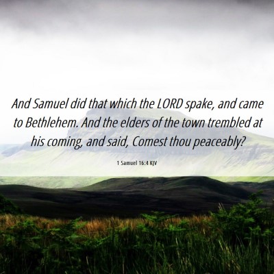 Picture 06 - 1 Samuel 16:4 KJV - And Samuel did that which the LORD spake, and - Bible Verse Picture