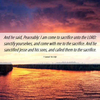 Picture 06 - 1 Samuel 16:5 KJV - And he said, Peaceably: I am come to sacrifice - Bible Verse Picture