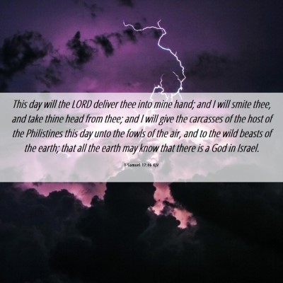 Picture 06 - 1 Samuel 17:46 KJV - This day will the LORD deliver thee into mine - Bible Verse Picture