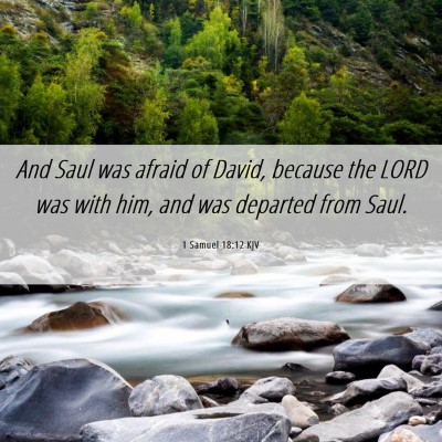 Picture 06 - 1 Samuel 18:12 KJV - And Saul was afraid of David, because the LORD - Bible Verse Picture