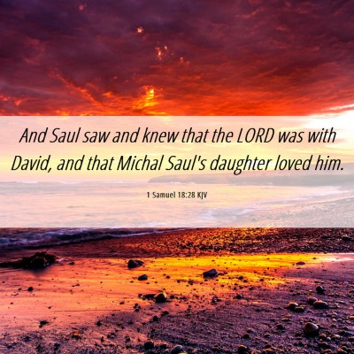 Picture 06 - 1 Samuel 18:28 KJV - And Saul saw and knew that the LORD was with - Bible Verse Picture