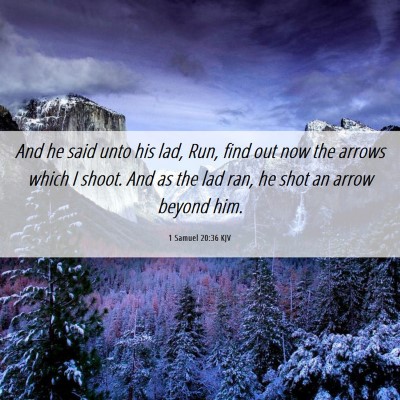 Picture 06 - 1 Samuel 20:36 KJV - And he said unto his lad, Run, find out now the - Bible Verse Picture