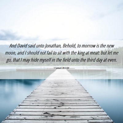 Picture 06 - 1 Samuel 20:5 KJV - And David said unto Jonathan, Behold, to morrow - Bible Verse Picture