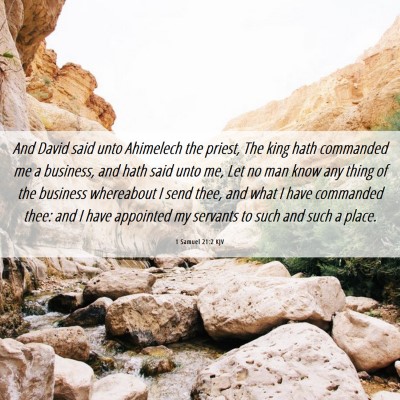 Picture 06 - 1 Samuel 21:2 KJV - And David said unto Ahimelech the priest, The - Bible Verse Picture
