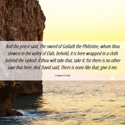 Picture 06 - 1 Samuel 21:9 KJV - And the priest said, The sword of Goliath the - Bible Verse Picture