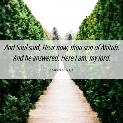 Picture 06 - 1 Samuel 22:12 KJV - And Saul said, Hear now, thou son of Ahitub. And - Bible Verse Picture