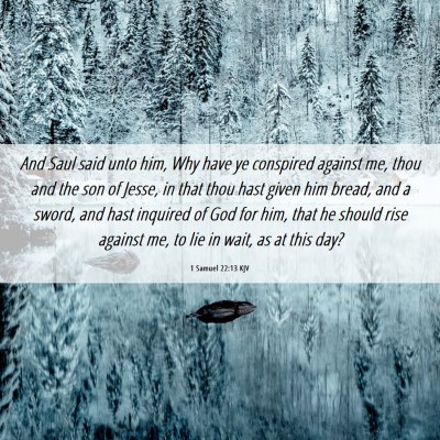 Picture 06 - 1 Samuel 22:13 KJV - And Saul said unto him, Why have ye conspired - Bible Verse Picture