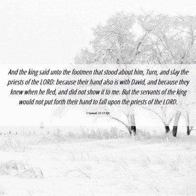 Picture 06 - 1 Samuel 22:17 KJV - And the king said unto the footmen that stood - Bible Verse Picture