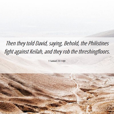 Picture 06 - 1 Samuel 23:1 KJV - Then they told David, saying, Behold, the - Bible Verse Picture