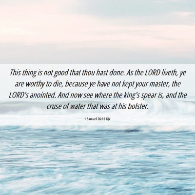 Picture 06 - 1 Samuel 26:16 KJV - This thing is not good that thou hast done. As - Bible Verse Picture
