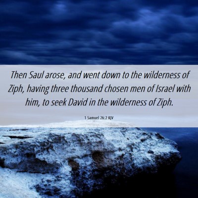 Picture 06 - 1 Samuel 26:2 KJV - Then Saul arose, and went down to the wilderness - Bible Verse Picture