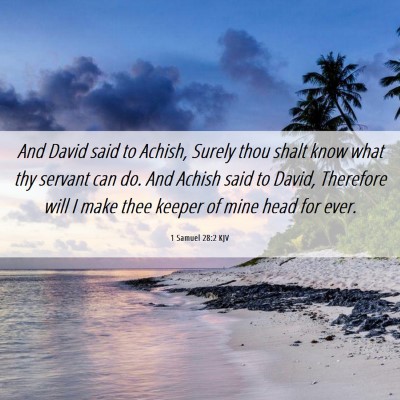 Picture 06 - 1 Samuel 28:2 KJV - And David said to Achish, Surely thou shalt know - Bible Verse Picture