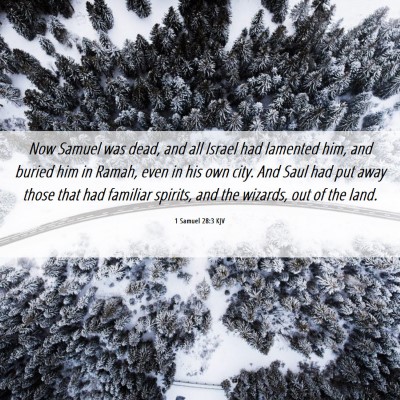 Picture 06 - 1 Samuel 28:3 KJV - Now Samuel was dead, and all Israel had lamented - Bible Verse Picture