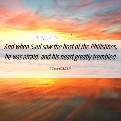 Picture 06 - 1 Samuel 28:5 KJV - And when Saul saw the host of the Philistines, he - Bible Verse Picture