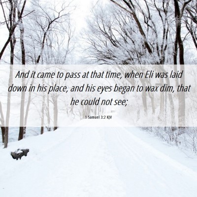 Picture 06 - 1 Samuel 3:2 KJV - And it came to pass at that time, when Eli was - Bible Verse Picture