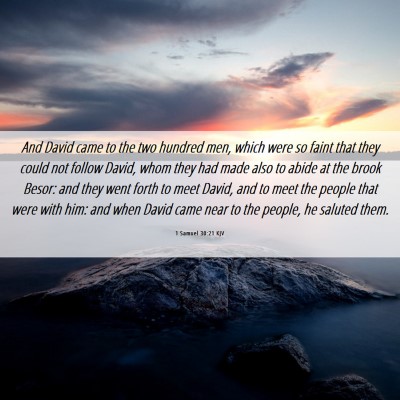 Picture 06 - 1 Samuel 30:21 KJV - And David came to the two hundred men, which were - Bible Verse Picture