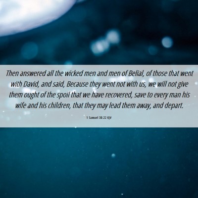 Picture 06 - 1 Samuel 30:22 KJV - Then answered all the wicked men and men of - Bible Verse Picture