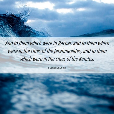 Picture 06 - 1 Samuel 30:29 KJV - And to them which were in Rachal, and to them - Bible Verse Picture