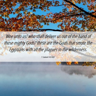 Picture 06 - 1 Samuel 4:8 KJV - Woe unto us! who shall deliver us out of the hand - Bible Verse Picture