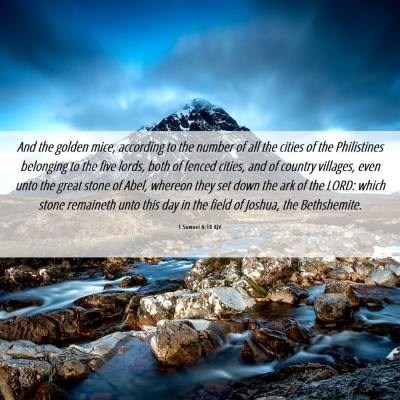 Picture 06 - 1 Samuel 6:18 KJV - And the golden mice, according to the number of - Bible Verse Picture
