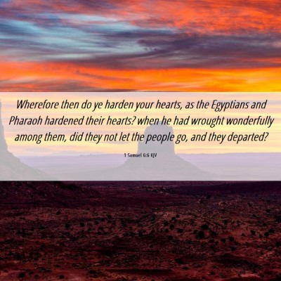 Picture 06 - 1 Samuel 6:6 KJV - Wherefore then do ye harden your hearts, as the - Bible Verse Picture