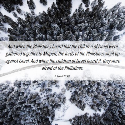 Picture 06 - 1 Samuel 7:7 KJV - And when the Philistines heard that the children - Bible Verse Picture