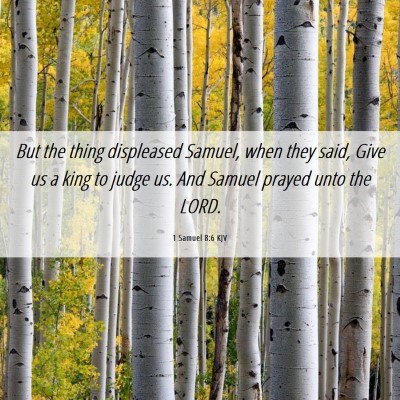 Picture 06 - 1 Samuel 8:6 KJV - But the thing displeased Samuel, when they said, - Bible Verse Picture