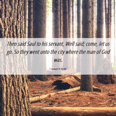 Picture 06 - 1 Samuel 9:10 KJV - Then said Saul to his servant, Well said; come, - Bible Verse Picture