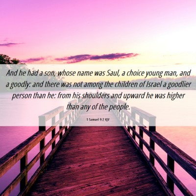 Picture 06 - 1 Samuel 9:2 KJV - And he had a son, whose name was Saul, a choice - Bible Verse Picture