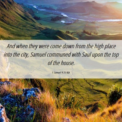 Picture 06 - 1 Samuel 9:25 KJV - And when they were come down from the high place - Bible Verse Picture
