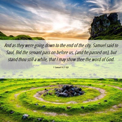 Picture 06 - 1 Samuel 9:27 KJV - And as they were going down to the end of the - Bible Verse Picture