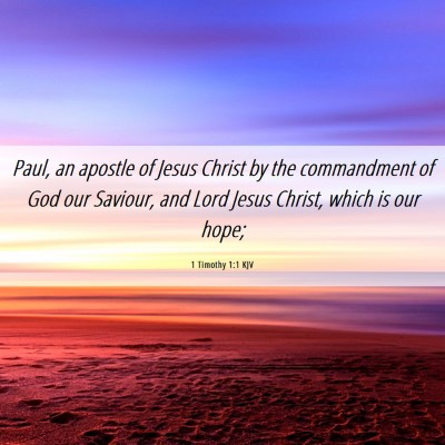Picture 06 - 1 Timothy 1:1 KJV - Paul, an apostle of Jesus Christ by the - Bible Verse Picture