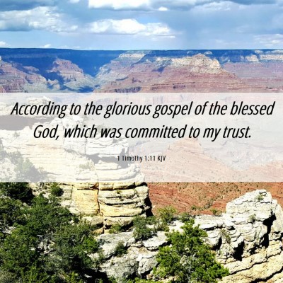 Picture 06 - 1 Timothy 1:11 KJV - According to the glorious gospel of the blessed - Bible Verse Picture