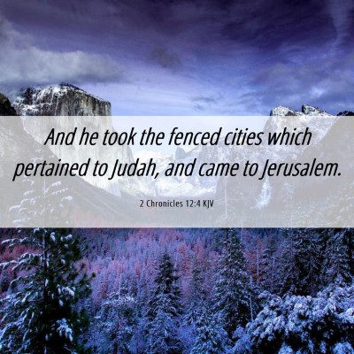 Picture 06 - 2 Chronicles 12:4 KJV - And he took the fenced cities which pertained to - Bible Verse Picture