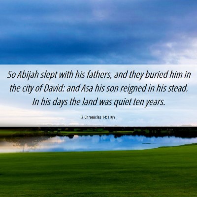 Picture 06 - 2 Chronicles 14:1 KJV - So Abijah slept with his fathers, and they buried - Bible Verse Picture