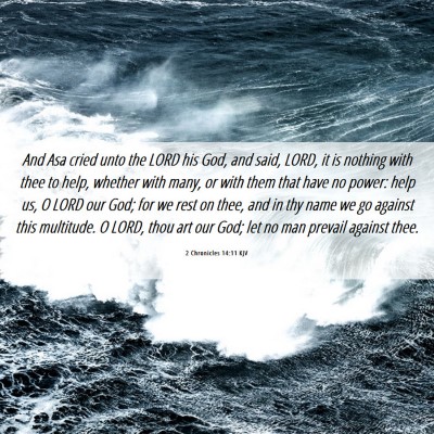Picture 06 - 2 Chronicles 14:11 KJV - And Asa cried unto the LORD his God, and said, - Bible Verse Picture