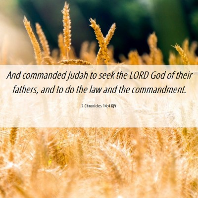 Picture 06 - 2 Chronicles 14:4 KJV - And commanded Judah to seek the LORD God of their - Bible Verse Picture