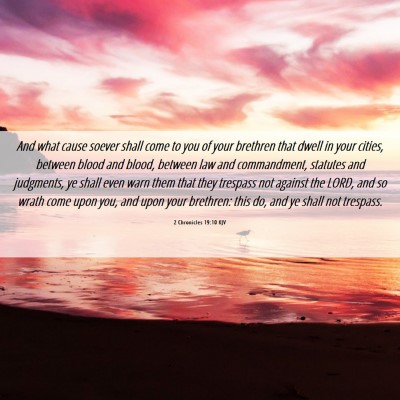 Picture 06 - 2 Chronicles 19:10 KJV - And what cause soever shall come to you of your - Bible Verse Picture